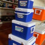 5 In 1 Blue Insulated Cooler Box Set – Multi-Functional Premium Thermal Ice Chest & Beverage Flask
