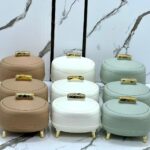 6-Set Insulated Food Warmer with Gold Stand Legs