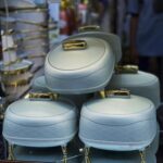 6-Set Insulated Food Warmer with Gold Stand Legs