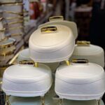 6-Set Insulated Food Warmer with Gold Stand Legs