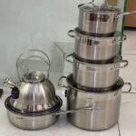 Zepter 12-Piece Premium Stainless Steel Cookware Set with Whistling Kettle