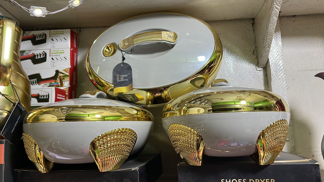 3-Set Luxury White and Gold Insulated Food Warmer