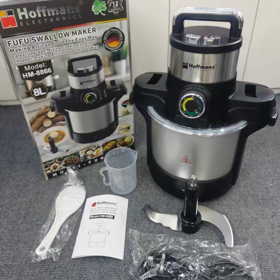 Hoffmans 8L Electric Fufu Swallow Maker & Food Chopper (HM-8866)