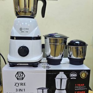 Zyre 750W 3-in-1 Stainless Steel Mixer Grinder (ZMG-750)
